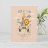 Invitation Roar & Explore – It's a Safari Birthday! (Debout devant)