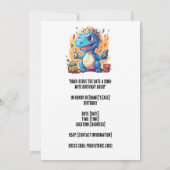Invitation "Roar-Serve la Date : A Dino-Mite Birthday Bash !" (Dos)