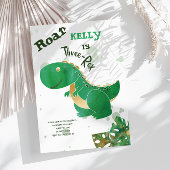 Invitation Roar, Trois Rex Cute Dinosaur