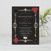 Invitation Roaring 20s Gold Black Great Gatsby Bachelor Party (Debout devant)