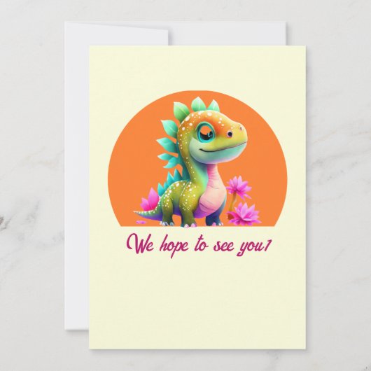 Invitation Roaring Good Times Dinosaur Tout âge Anniversaire (Dos)