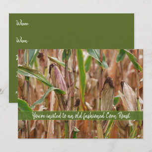 Invitation Roast de maïs, Champ de maïs Autumn Corncobs