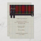 Invitation Robbie Burns Traditionnel (Devant / Derrière)