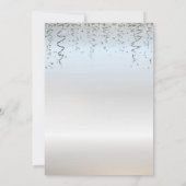 Invitation Robe à diamants brillants argentés pour 60e annive (Dos)