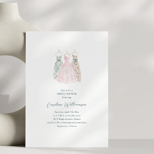 Invitation Robe à l'aquarelle Mode Rose Enterrement de Vie de
