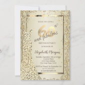 Invitation Robe à paillettes chic or 60e anniversaire (Devant)