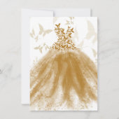 Invitation Robe à paillettes dorées Danse papillon Fête Sweet (Dos)
