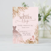 Invitation Robe à paillettes jolie, Pampas, RSVP sucré 16 ros (Debout devant)