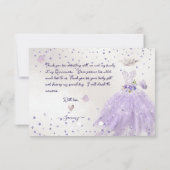 Invitation Robe à paillettes poussiéreuse violette pour les r (Dos)