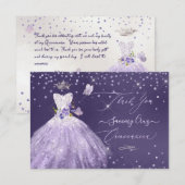 Invitation Robe à paillettes poussiéreuse violette pour les r (Devant / Derrière)