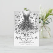 Invitation Robe à papillon quartz clair avril (Debout devant)