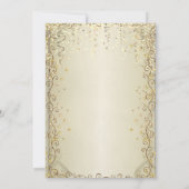 Invitation Robe à sequins chic or 100e anniversaire (Dos)