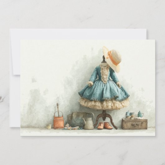 Invitation Robe à volants parisienne Studio d'écrivain 1er an (Devant)