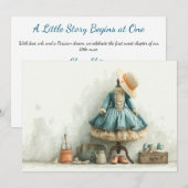 Invitation Robe à volants parisienne Studio d'écrivain 1er an (Devant / Derrière)