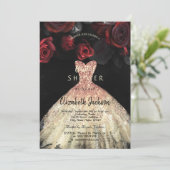 Invitation Robe aux Roses Rouges, Réception de Mariage (Debout devant)
