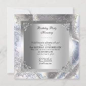 Invitation Robe blanche argentée Chaussures à talons hauts Ar (Dos)