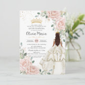 Invitation Robe blanche floue princesse Gown Quinceañera (Debout devant)