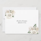 Invitation Robe Blanche Gold Trim Élégante répétition de mari (Dos)