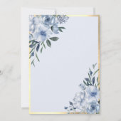 Invitation Robe bleu Floral Papillon Quinceañera (Dos)