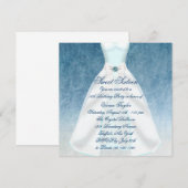 Invitation Robe bleu sarcelle fête de 16 ans (Devant / Derrière)