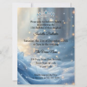 Invitation Robe Bleue Argentée de Cinderella pour Anniversair (Dos)