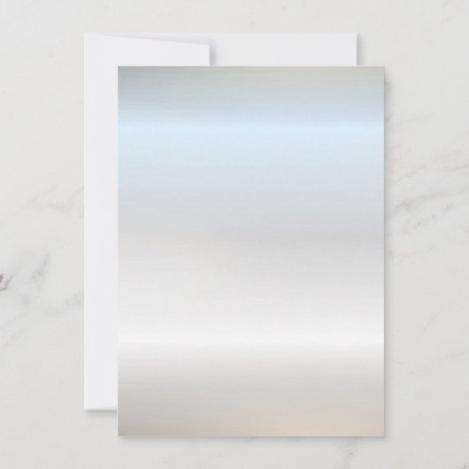 Invitation Robe Bleue, Cadre Fleurs Bleues (Dos)