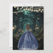 Invitation Robe Bleue de la Marine forestière Enchantée Quinc (Dos)