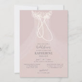 Invitation Robe Bleue Élégante Rouffles Fête des mariées Perl (Devant)