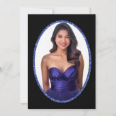 Invitation Robe bleue et diadème pour les 18 ans (Dos)