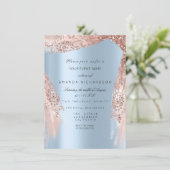 Invitation Robe Bleue Royale d'Argent 16e Fête des mariées (Debout devant)