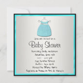 Invitation Robe bleue turquoise Chaussures Bleu Turquoise Béb (Dos)