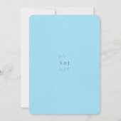 Invitation Robe botanique argent et bleu clair pour la douche (Dos)