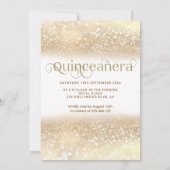 Invitation Robe brillante parties scintillant or ombre tiara  (Dos)