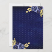 Invitation Robe charro florale marine Quinceanera Bourgogne (Dos)