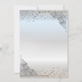 Invitation Robe Chic Argent Tiara Stars Quinceañera (Dos)