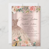 Invitation Robe Chic,Confettis,Talon Hauts,Roses (Devant)