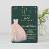 Invitation Robe Chic, Fête des mariées Verte (Debout devant)