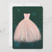 Invitation Robe Chic, Fête des mariées Verte (Dos)