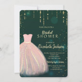 Invitation Robe Chic, Fête des mariées Verte (Devant)