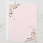 Invitation Robe Chic Fleurs roses 18e anniversaire (Dos)