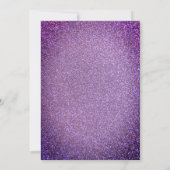 Invitation Robe Chic,Fleurs Violettes Sweet 16 (Dos)