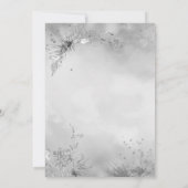 Invitation Robe chic gris hiver 35e anniversaire (Dos)