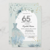 Invitation Robe chic Hiver 65e anniversaire (Devant / Derrière)