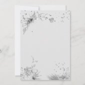 Invitation Robe chic Hiver gris 80e anniversaire (Dos)