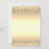 Invitation Robe Chic, Parties scintillant Drives Gold Quincea (Dos)