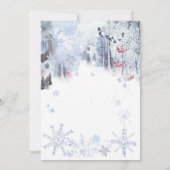 Invitation Robe Chic Paysage d'Hiver 100e Anniversaire (Dos)