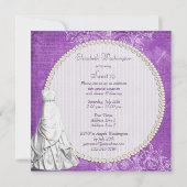 Invitation Robe chique Quinceanera pourpre chic minable (Dos)