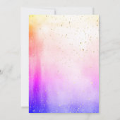 Invitation Robe colorée Confetti Ombre Sweet 16 (Dos)