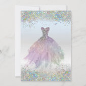 Invitation Robe Confetti Colorée Quinceañera (Dos)