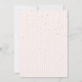 Invitation Robe Confettis,Ruban Rose Rayé (Dos)